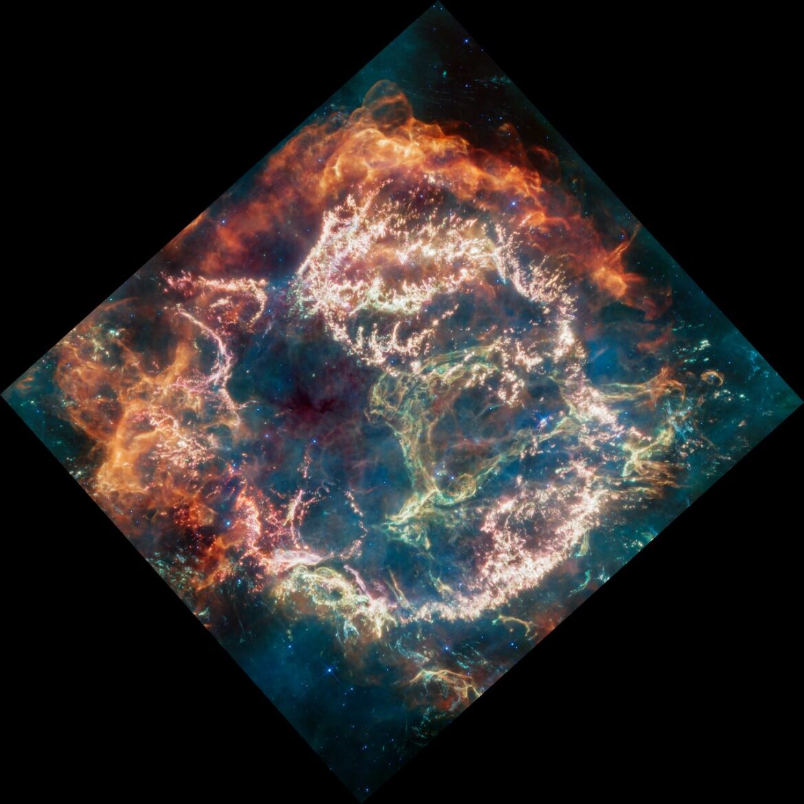 JWST reveals new details in Cassiopeia A details Cassiopeia A