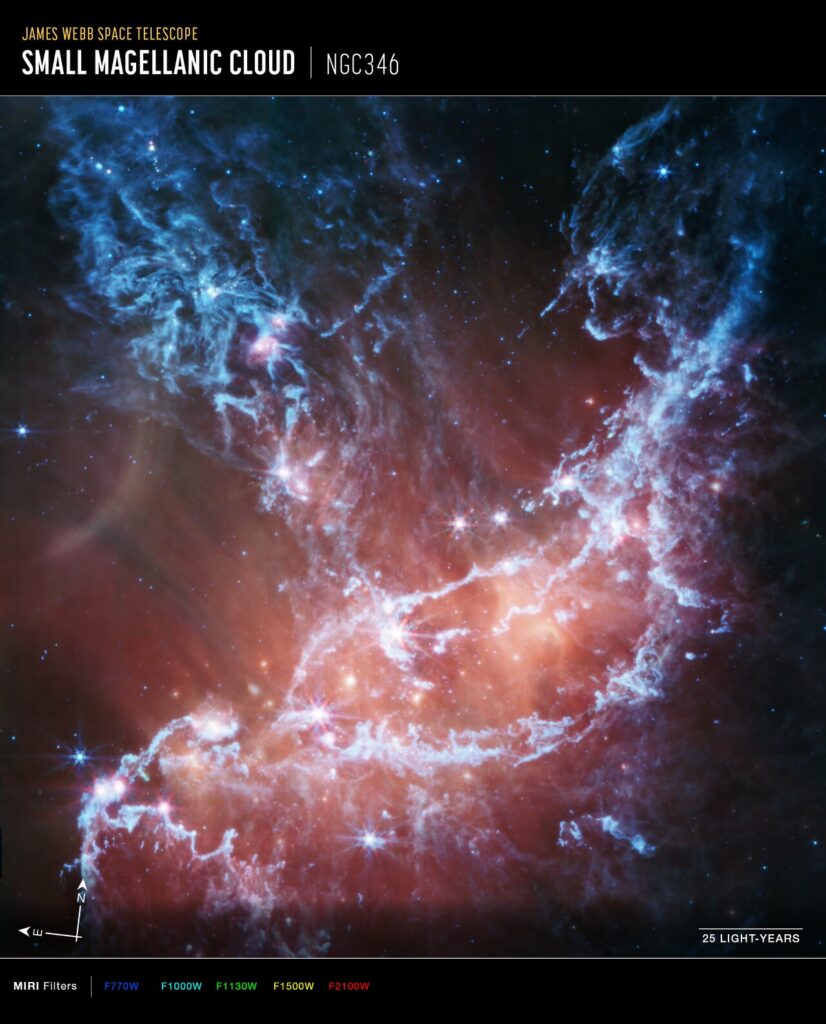 NGC 346 (MIRI image, annotated)