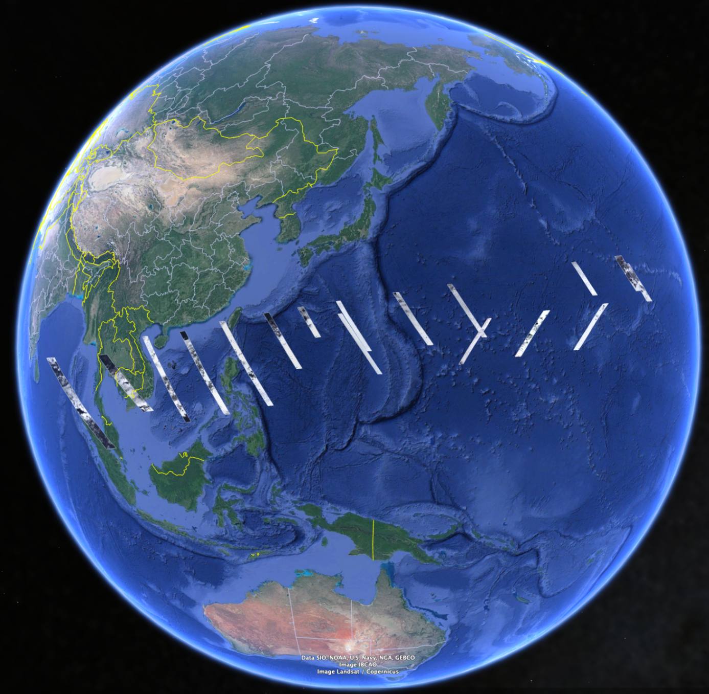 Immagini infrarosse di MAJIS sovrapposte alla Terra. Crediti: ESA/Juice/MAJIS team (IAS, INAF, LPG/Osuna, CNES, ASI, ESA, e altri partner internazionali)