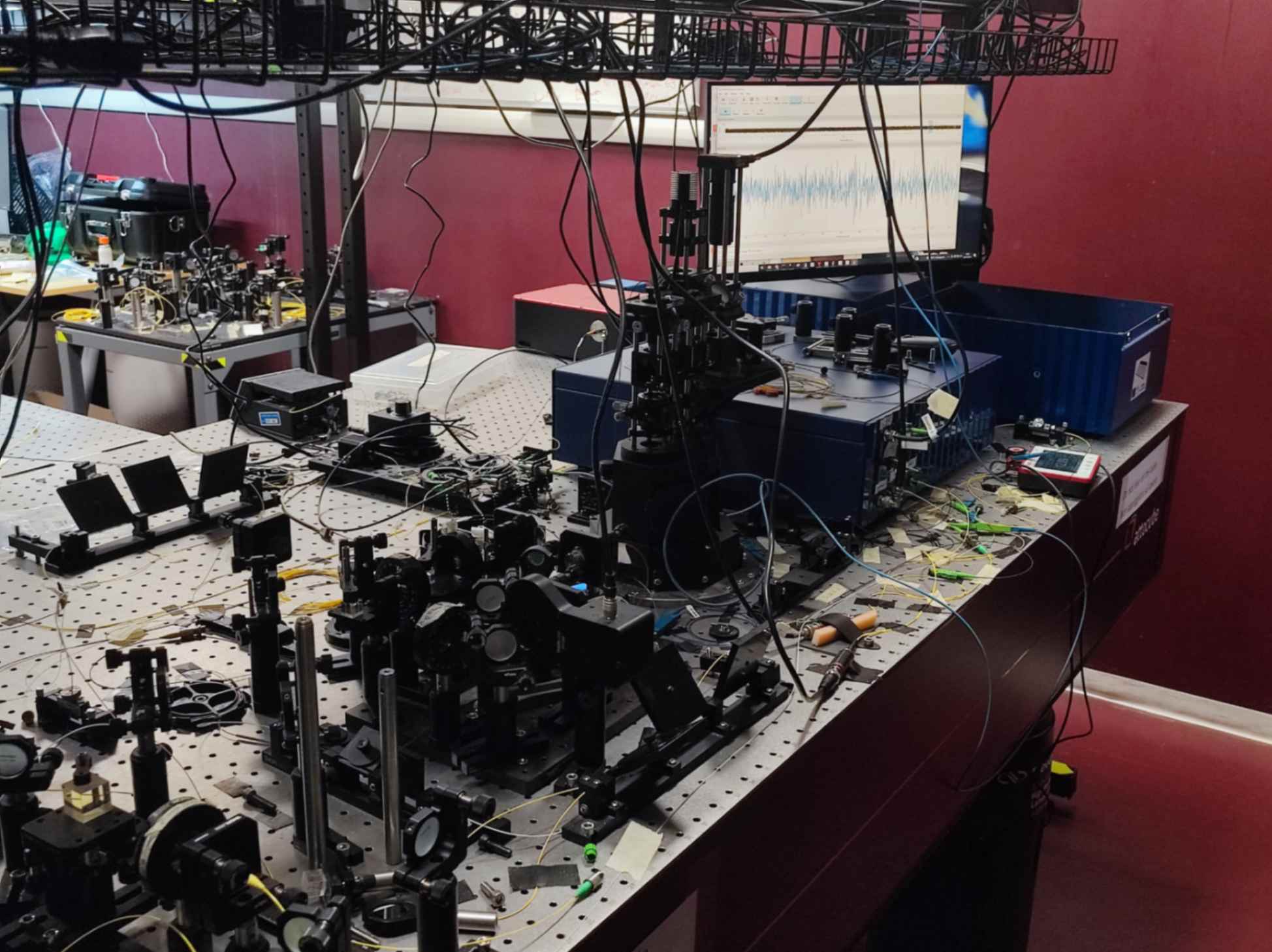 Laboratorio del Quantum Lab del dipartimento di fisica alla Sapienza