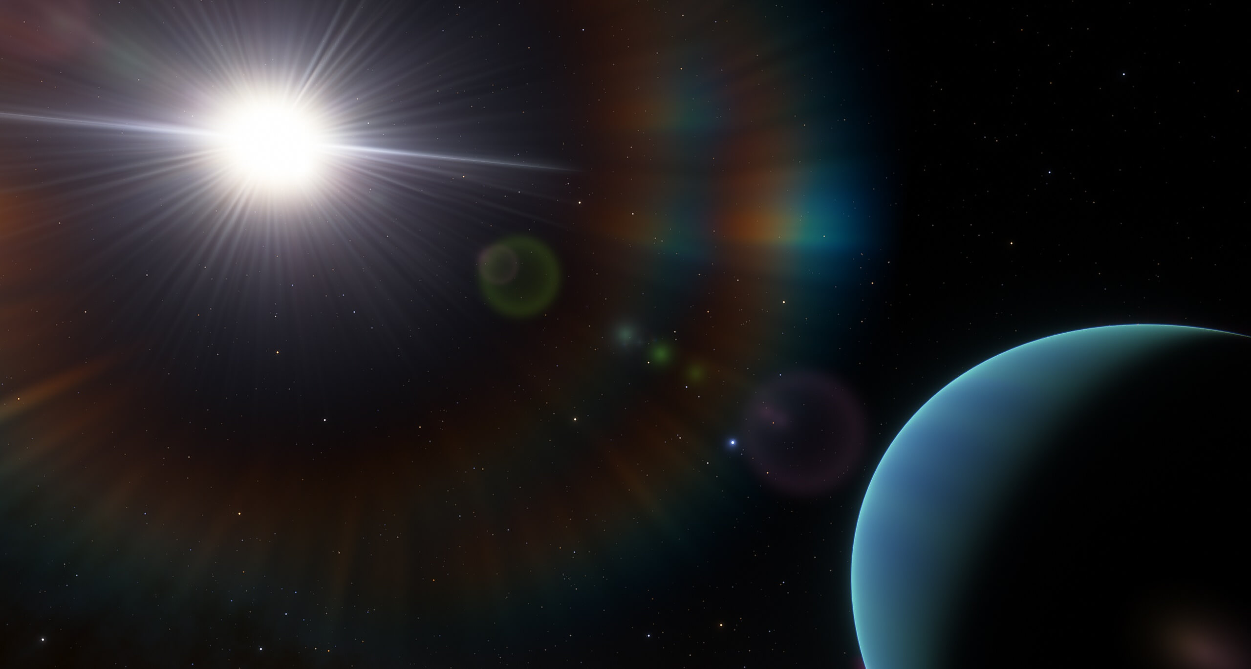 Rappresentazione artistica dell'esopianeta ghiacciato Kepler-10c, osservato dallo spettrografo HARPS-N installato al Telescopio Nazionale Galileo (TNG). Crediti: INAF